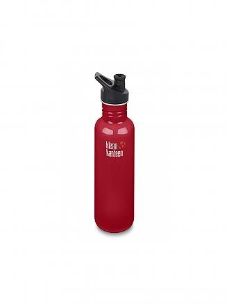 KLEAN KANTEEN | Trinkflasche Classic einwandig 27 oz (800 ml) mit Sport Cap | rot