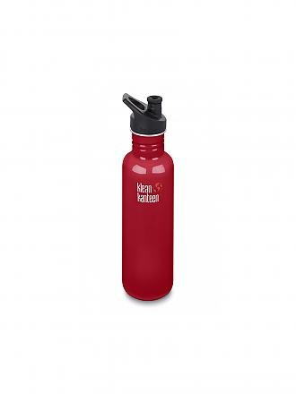 KLEAN KANTEEN | Trinkflasche Classic einwandig Millenial Blush 27 oz (800 ml) mit Sport Cap | schwarz