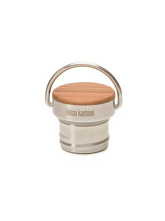 KLEAN KANTEEN | Trinkflaschenaufsatz Edelstahl Loop Cap mit Bambus für Classic & Kid & Reflect | silber