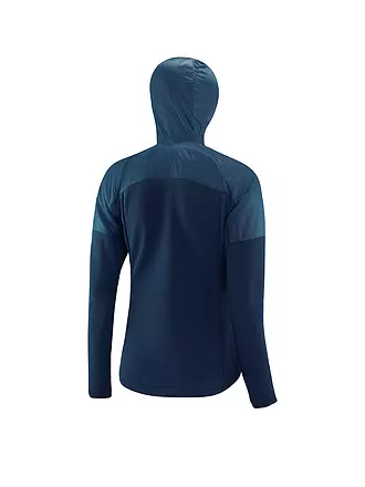 LÖFFLER | Damen Langlauf Hybridjacke Hooded Arctic PL Active | dunkelblau