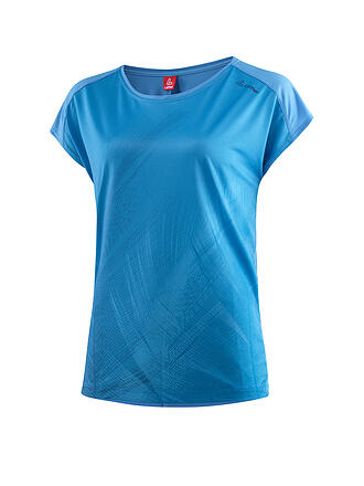 LÖFFLER | Damen Laufshirt Loose Print Plumes | dunkelblau