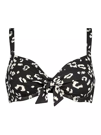 LIDEA | Damen Bikinioberteil Black-White | schwarz