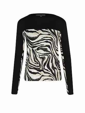 LOUNGE CHERIE | Damen Langarmshirt Gabi | schwarz