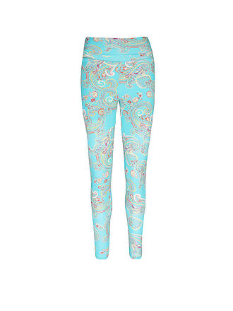 LOUNGE CHERIE | Damen Yogahose Nanda Uni | türkis