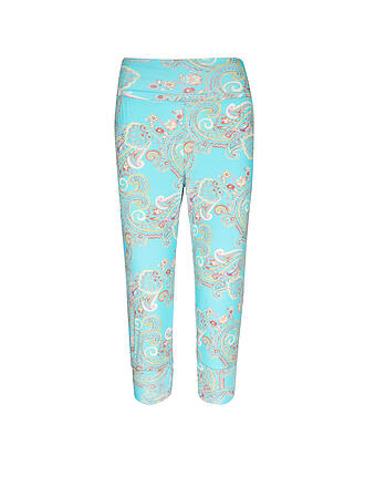 LOUNGE CHERIE | Damen Yogahose Sonja 3/4 | türkis