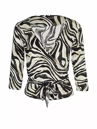 LOUNGE CHERIE | Damen Yogashirt zum Wickeln Mira | schwarz
