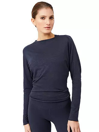 MANDALA | Damen Yogashirt Back Bow | dunkelblau