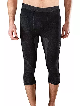 MERINO & MORE | Herren Funktionsunterhose 3/4 | schwarz