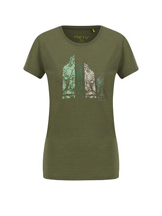 MERU | Damen T-Shirt Skive Wool | gelb