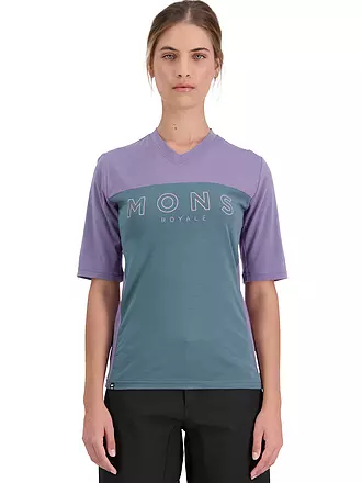 MONS ROYALE | Damen Radshirt Redwood Merino Air-Con VT | lila