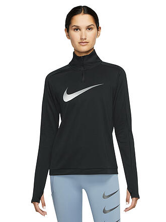 NIKE | Daman Laufshirt Dri-FIT Swoosh | schwarz