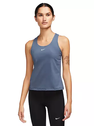 NIKE | Damen Fitnesstank Swoosh | blau