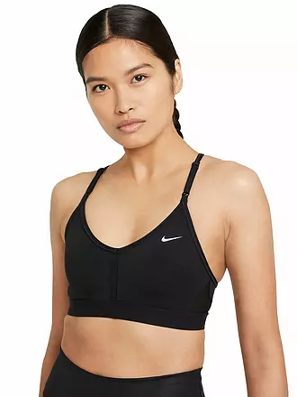 NIKE | Damen Sport-BH Swoosh Medium Support | schwarz