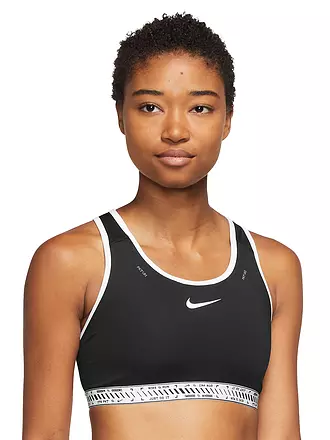 NIKE | Damen Sport-BH Swoosh On The Run Medium Support | schwarz