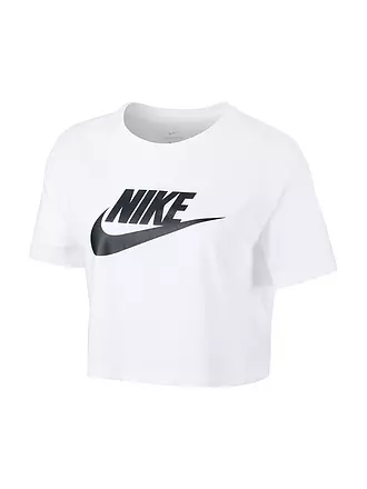 NIKE | Damen T-Shirt  Sportswear Essential Cropped | weiss