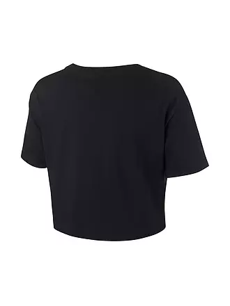 NIKE | Damen T-Shirt  Sportswear Essential Cropped | schwarz