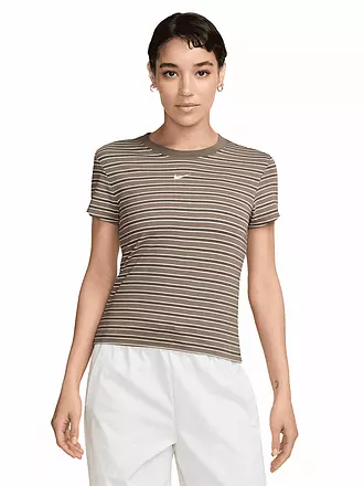 NIKE | Damen T-Shirt Sportswear Chill Knit | braun