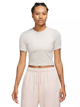 NIKE | Damen T-Shirt Sportswear Essential Cropped | olive