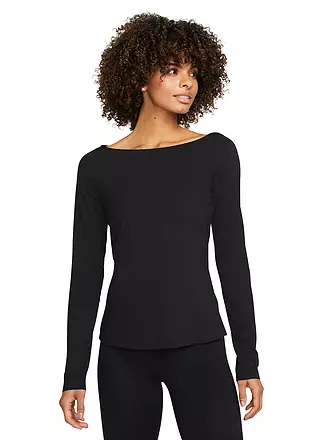 NIKE | Damen Yogashirt Dri-FIT Luxe | schwarz