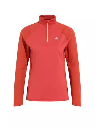 ODLO | Damen Unterzieh Zipshirt Essentials Ceramiwarm | orange