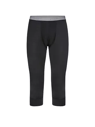 ODLO | Herren Unterziehhose Natural 100% Merino Warm 3/4 | schwarz