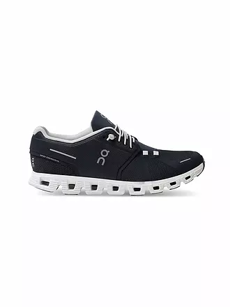 ON | Herren Laufschuhe Cloud 5 BLACK / WHITE | blau