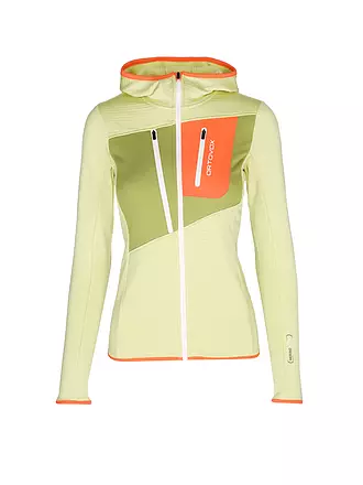 ORTOVOX | Damen Fleecejacke Grid Hoodie | gelb