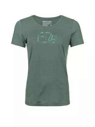 ORTOVOX | Damen Funktionsshirt 120 Cool Tec Leaf Logo | hellgrau