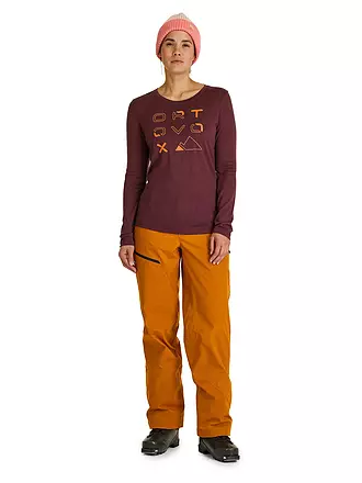 ORTOVOX | Damen Funktionsshirt 185 Merino Brand Outline | schwarz