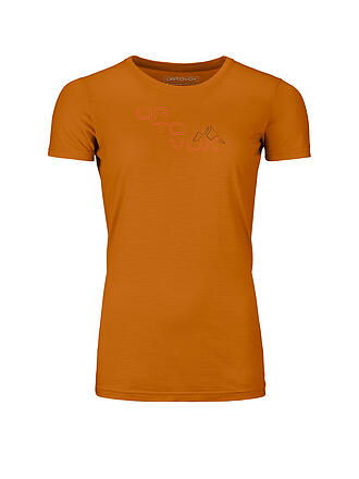ORTOVOX | Damen Funktionsshirt 185 Merino Tangram | orange