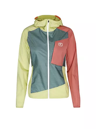 ORTOVOX | Damen Jacke Windbreaker Hoodie | olive