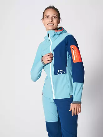 ORTOVOX | Damen Softshelljacke Berrino Hoodie | türkis
