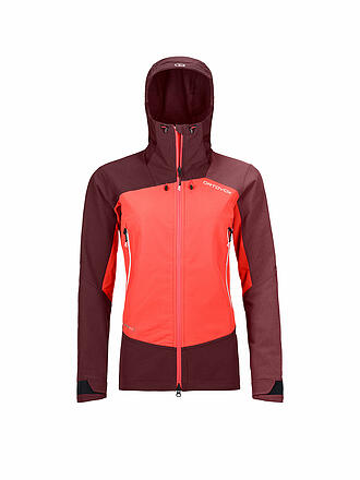 ORTOVOX | Damen Softshelljacke Westalpen Swisswool Hoodie | Koralle