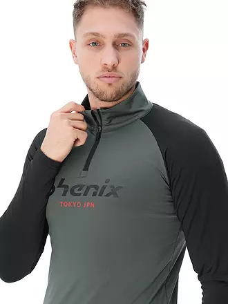 PHENIX | Herren Unterzieh Zipshirt  PH Logo Inner | grau