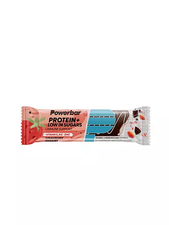 POWER BAR | Protein+ Low in Sugars Immune Support Riegel Strawberry Yoghurt | bunt