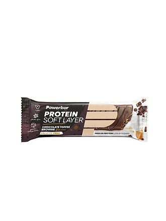 POWER BAR | Proteinriegel Soft Layer Chocolate Toffee Brownie 40g | braun