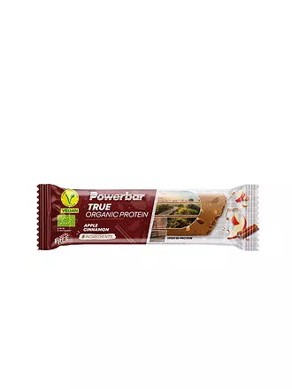 POWER BAR | Proteinriegel True Organic Protein Bar Apple-Cinnamon 40g | hellbraun