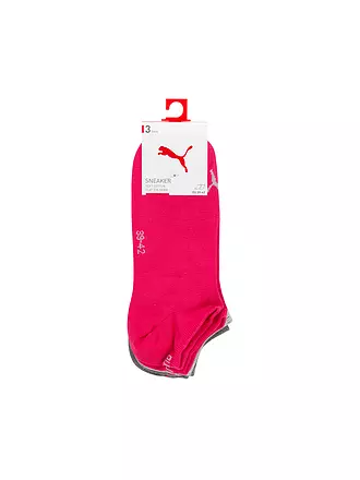 PUMA | Damen 3er Pkg. Sneaker-Socken Invisible | pink