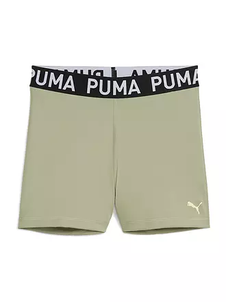 PUMA | Damen Fitnessshort Stron Logo Eng | hellgrün
