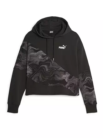 PUMA | Damen Hoodie Power Cat marbleized | schwarz