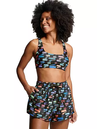 PUMA | Damen Short High Waist Printed | schwarz