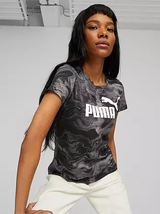 PUMA | Damen T-Shirt Marbleized | schwarz