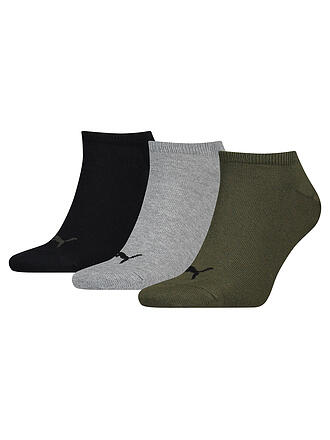 PUMA | Herren 3er Pkg. Sneaker-Socken Invisible | olive