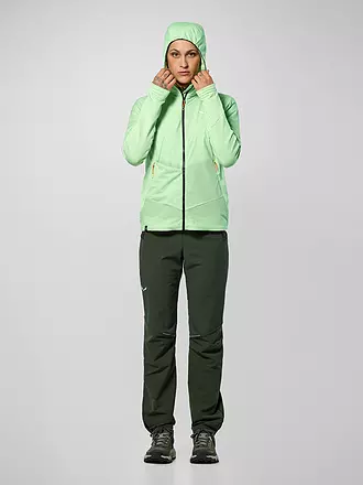 SALEWA | Damen Fleecejacke Pedroc PL Wind Hoodie | hellgrün