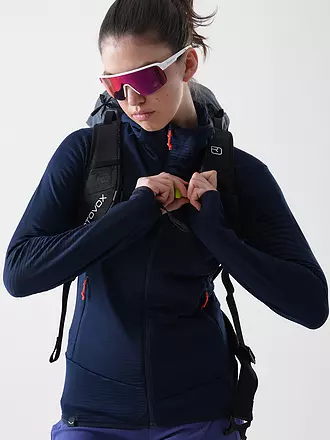 SALEWA | Damen Fleecejacke Puez Altavia Polarlite Hoodie | dunkelblau