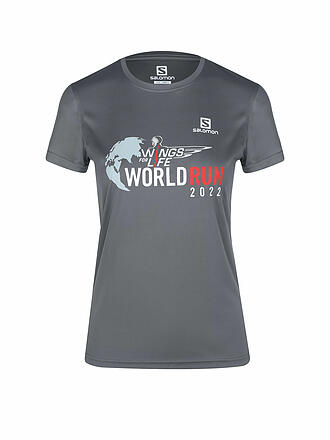 SALOMON | Damen Laufshirt Wings for Life World Run 2022 | grau
