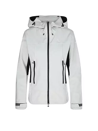 SCHÖFFEL | Damen Softshelljacke Blaueis Hoodie | creme