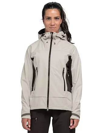 SCHÖFFEL | Damen Softshelljacke Blaueis Hoodie | creme