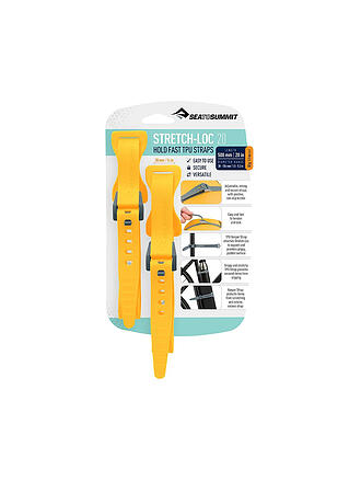 SEA TO SUMMIT | Stretch-Loc TPU Multifunktions-Befestigungssystem 500mm (2er Pack) | gelb