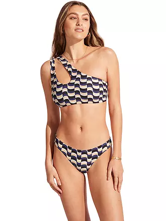 SEAFOLLY | Damen Bikinioberteil Modern Take One Shoulder Cut Out Bralette | schwarz